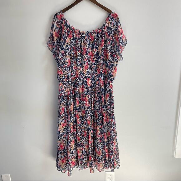 Sundance Women's Clarisse Floral Dress Multicolor Tiered Boho Midi Flowy Buttons - Picture 9 of 12